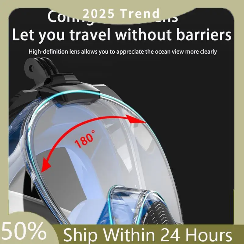 

A35F New Snorkeling Mask Double Tube Silicone Diving Mask Adult Swimming Mask Diving Goggles Underwater Breathing Mask
