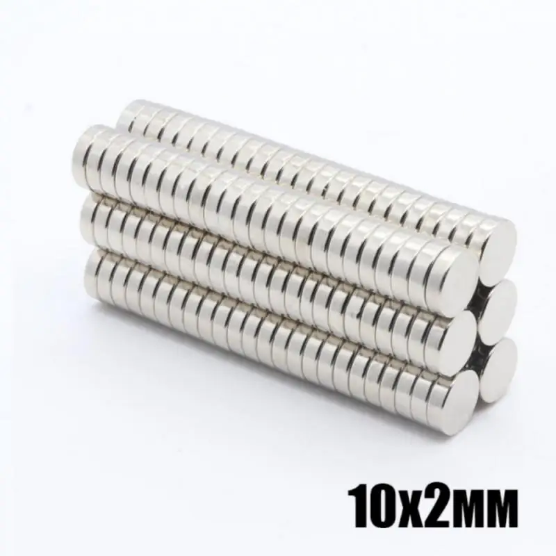 10x2mm Neodymium Iron Boron Circular Strong Magnetic Magnet Refrigerator Sticker Badge Clothing Packaging Double-sided Magnet