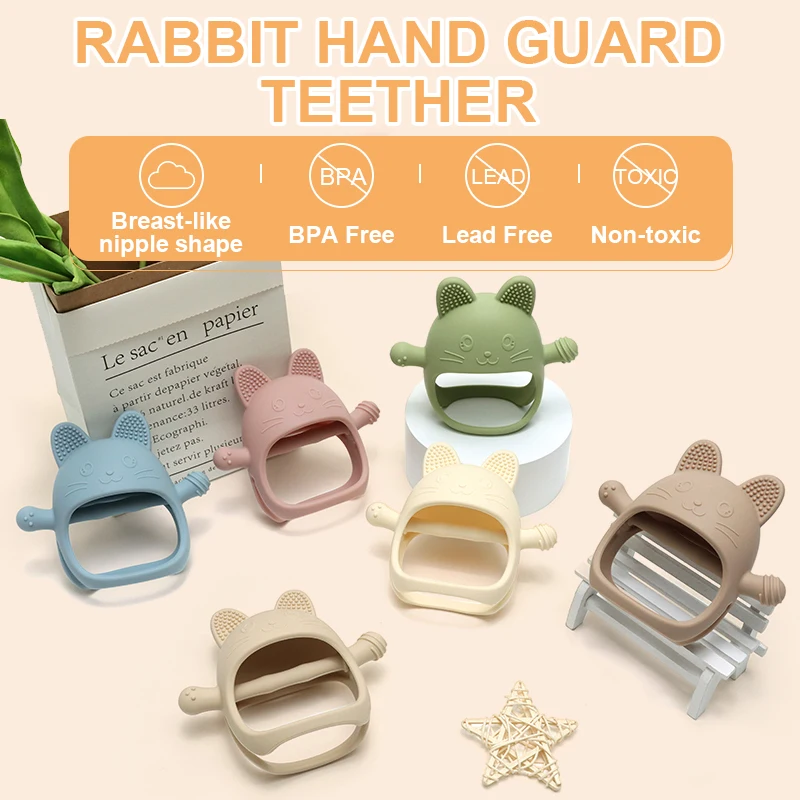 Baby Teething Toys For Babies BPA Free Anti-Drop Silicone Gloves Teething Toys For Baby Chew Toys For Sucking Needs