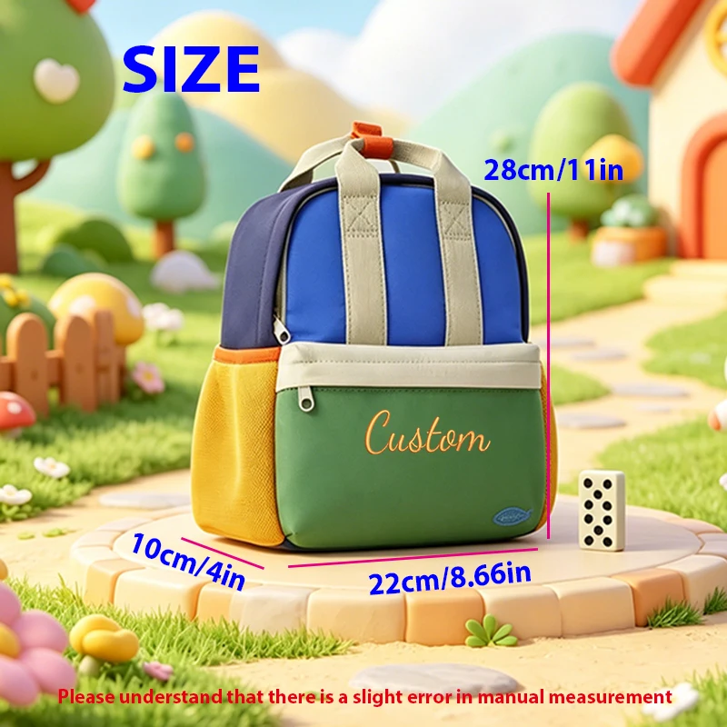 Customised Embroidery/Standard Style 2 Options，Dopamine backpack, cartoon casual bag, back-to-school season, gift!