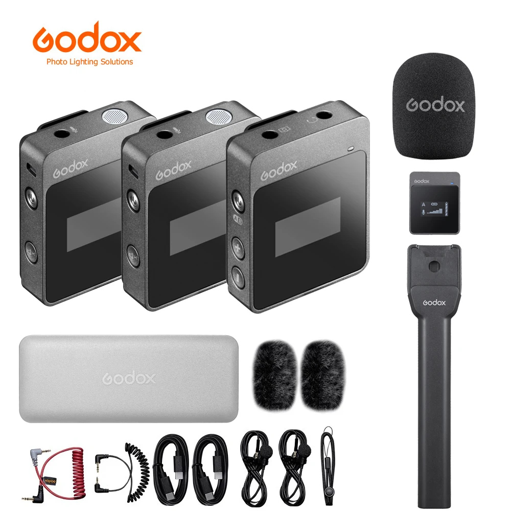 

Godox – MoveLink M1 M2 Wireless Lavalier Microphone, 2.4GHz, for DSLR cameras, camcorders, smartphones and tablets You