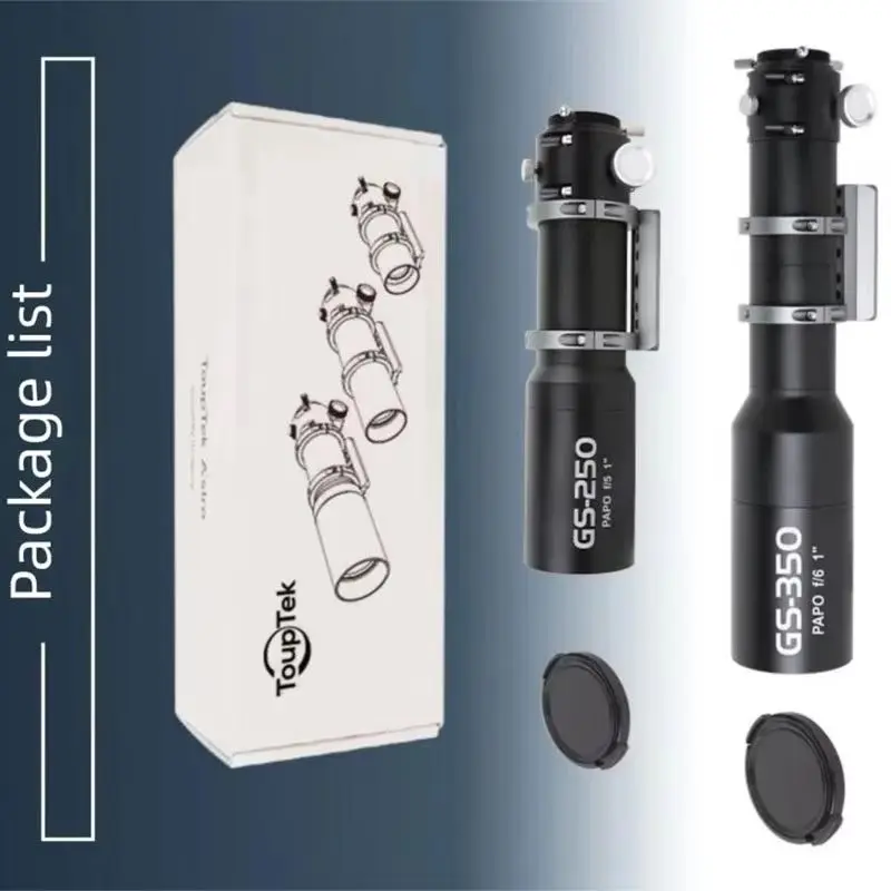 TOUPTEK PAPO Astronomical Guide Star Telescope for Deep Space Photography 250/350mm Focal Length Focus-Free Tracking Mirror