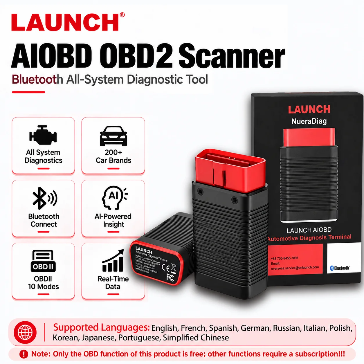 2026 NEW OBD2 Bluetooth Car Scanner Diagnostic Tools Code Reader Auto Diagnostic Professional Automotive Scanner For Android/IOS