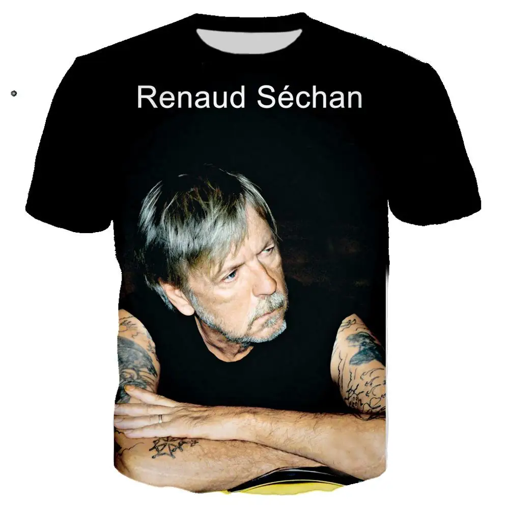 New Singer Renaud Schan 3D Print T Shirt Rock Tshirt uomo donna Casual Streetwear abbigliamento Hip Hop Harajuku top Camiseta Hombre