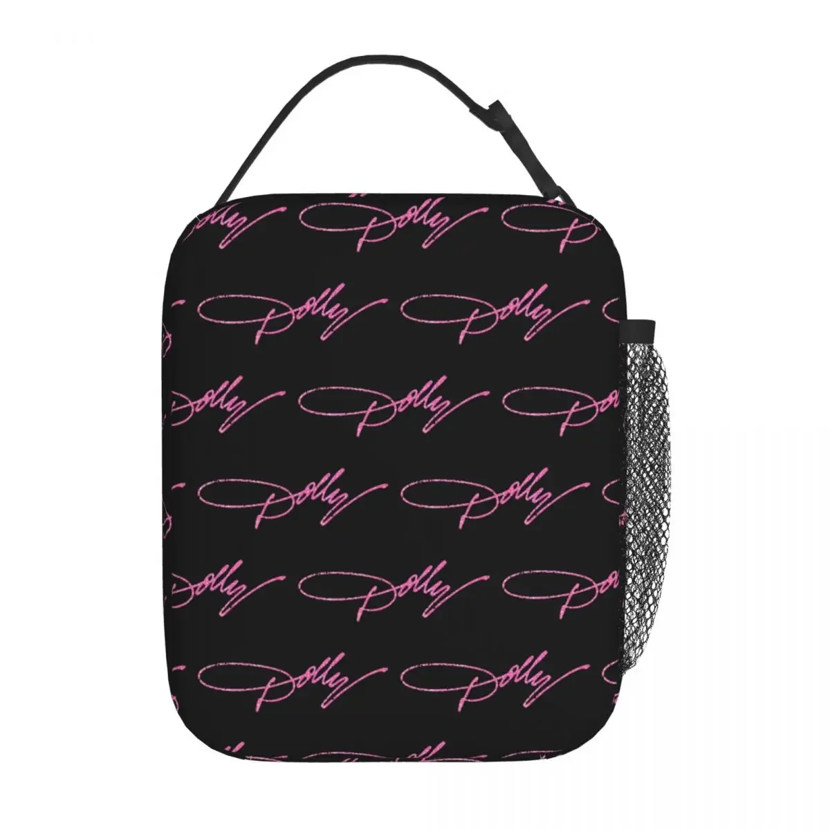 Dolly Parton Pink Sparkle Insulated Lunch Bag for Women Children Portable Food Boxes Thermal Lunch Box Tote