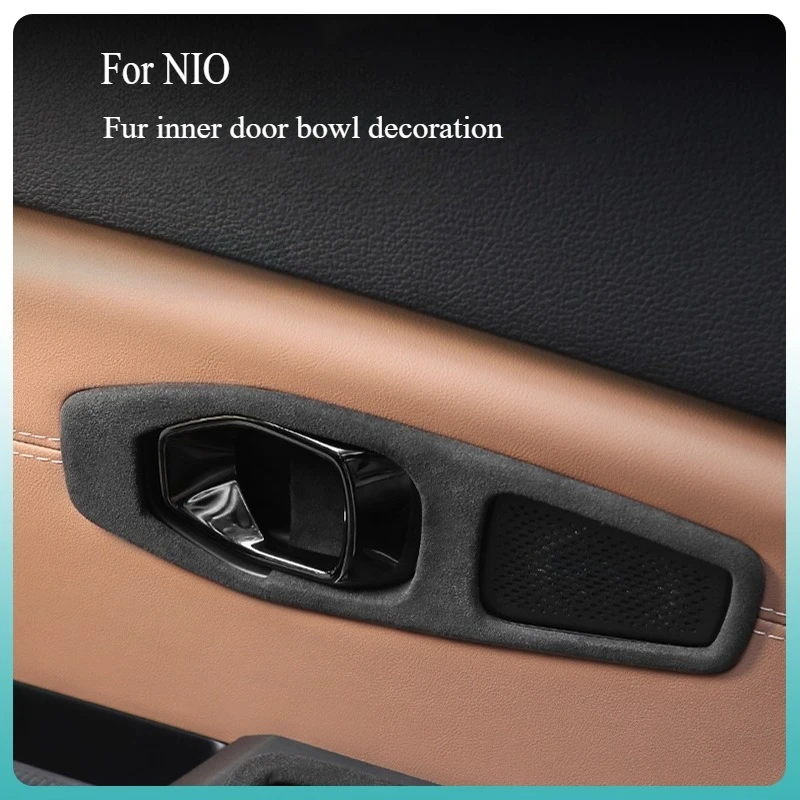 

For NIO EC6 EL6 Flip Fur Inner Door Bowl Handle Sticker EL8 Door Bowl Decorative Protective Sticker Interior Modification