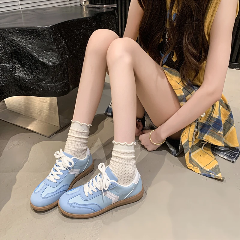 2025 Nuevos zapatos para caminar para mujer, zapatos de skate, zapatillas de deporte para mujer, zapatos casuales con cordones, zapatillas de deporte casuales para correr, Ж Dön Оimedia