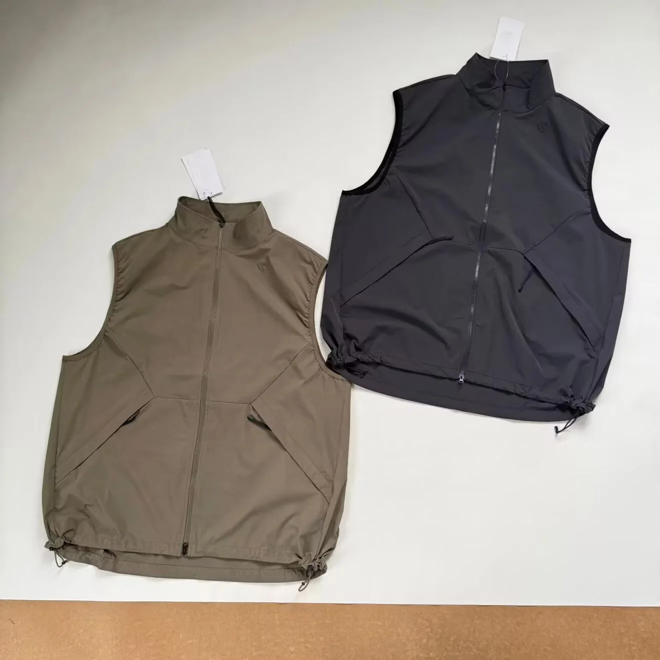 GDW Japanese Style Outdoor Functional Loose Zipper Stand Collar Vest Unisex Lightweight Open Cardigan Breathable Sweat Absorbent