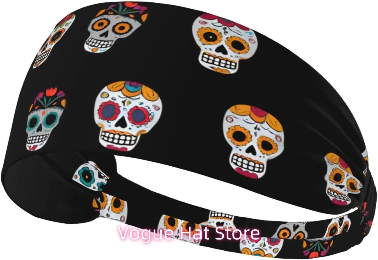 

Elastic Exercise Headband - Soft and Breathable Headband for Running, Cycling, Yoga, and More Skeleton Gang Picture