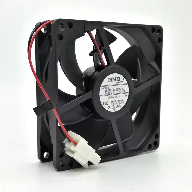 New Waterproof Fan 12V NMB 9025 Refrigerator Fan 09225SS-12K-FA 9cm Computer Cabinet Power Fan