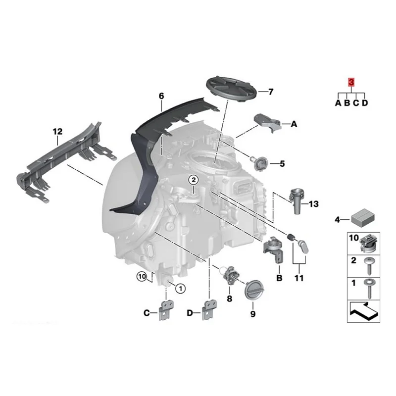 

1Pair L+R Front Headlight Repair Bracket Kits 63117931711 For BMW X3 G01 G08 X4 G02 2017-2021 Fixed Claw Bracket Mount