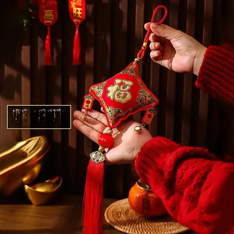 فوانيس مهرجان الربيع ديكور السنة الجديدة الصينية التقليدية السنة الصينية الجديدة سلاسل معلقة جرس معلق الديكور #5