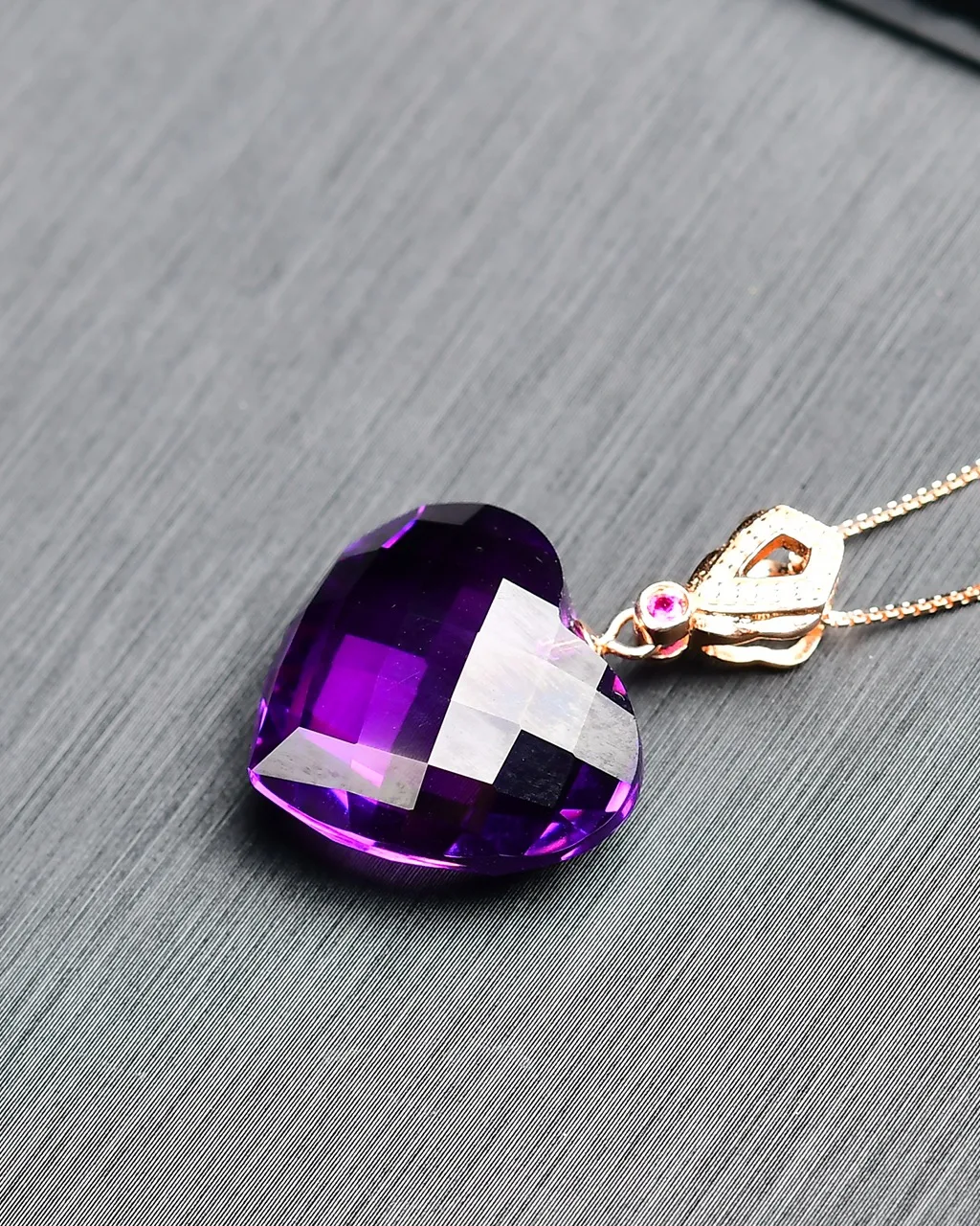 الخزامى الطبيعي الأرجواني جمشت قلادة كوارتز جمشت قلادة 19*17*9 مللي متر الأوجه مجوهرات حجر AAAAAA #4