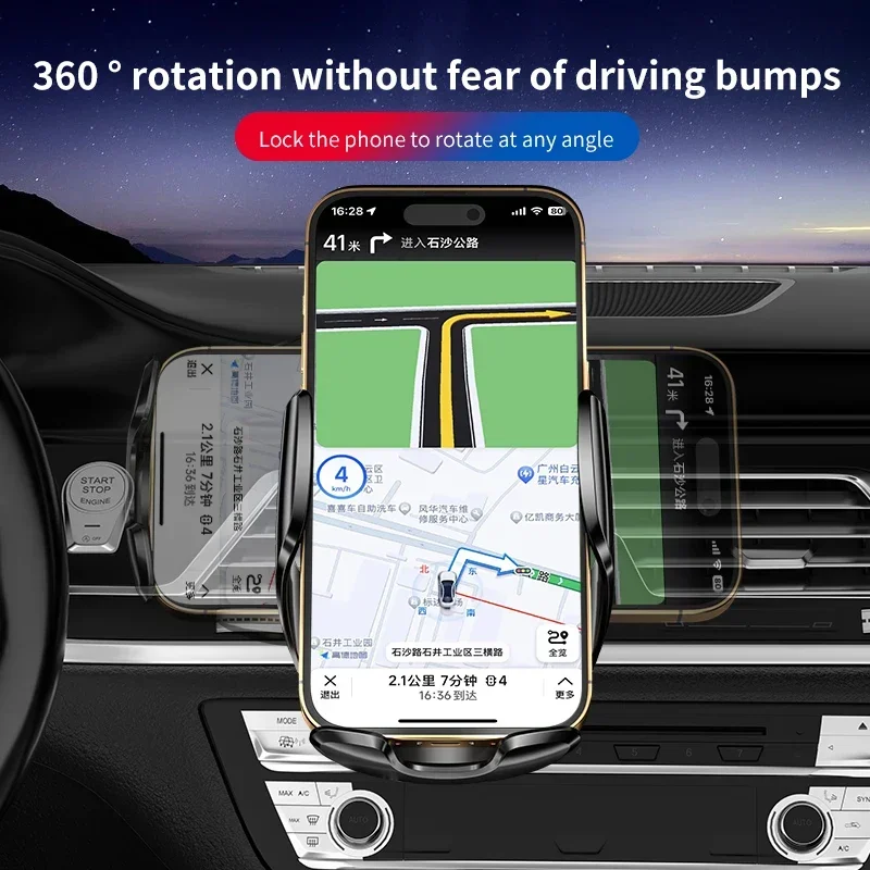 30W Car Wireless Charger Automatic Car Phone Holder Infrared Induction for iPhone16 15 14 13 12  Samsung Fast Charging Station image 2
