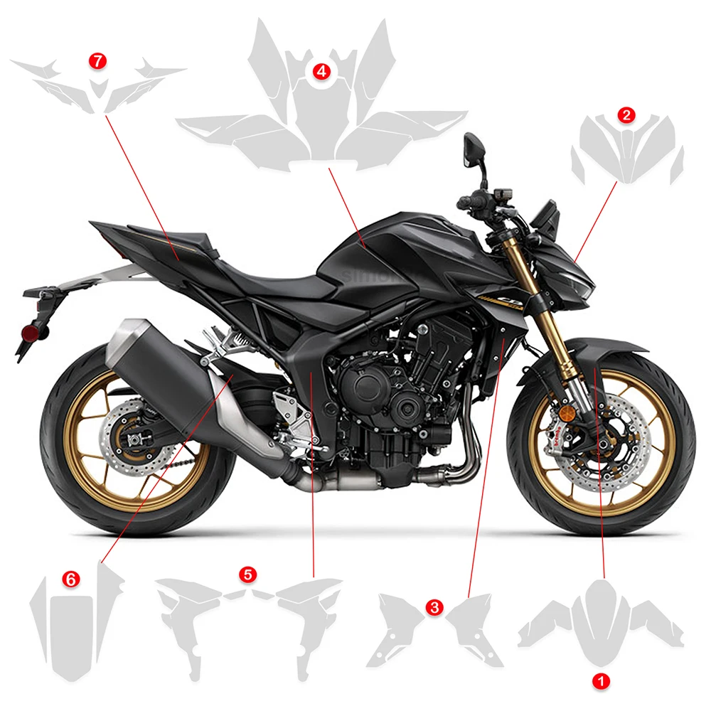 PPF Motorcycle Paint Protection For Honda CB1000 HORNET SP 2025 Fairing Protection Clear TPU Anti-scratch Film CB1000 Hornet SP 2