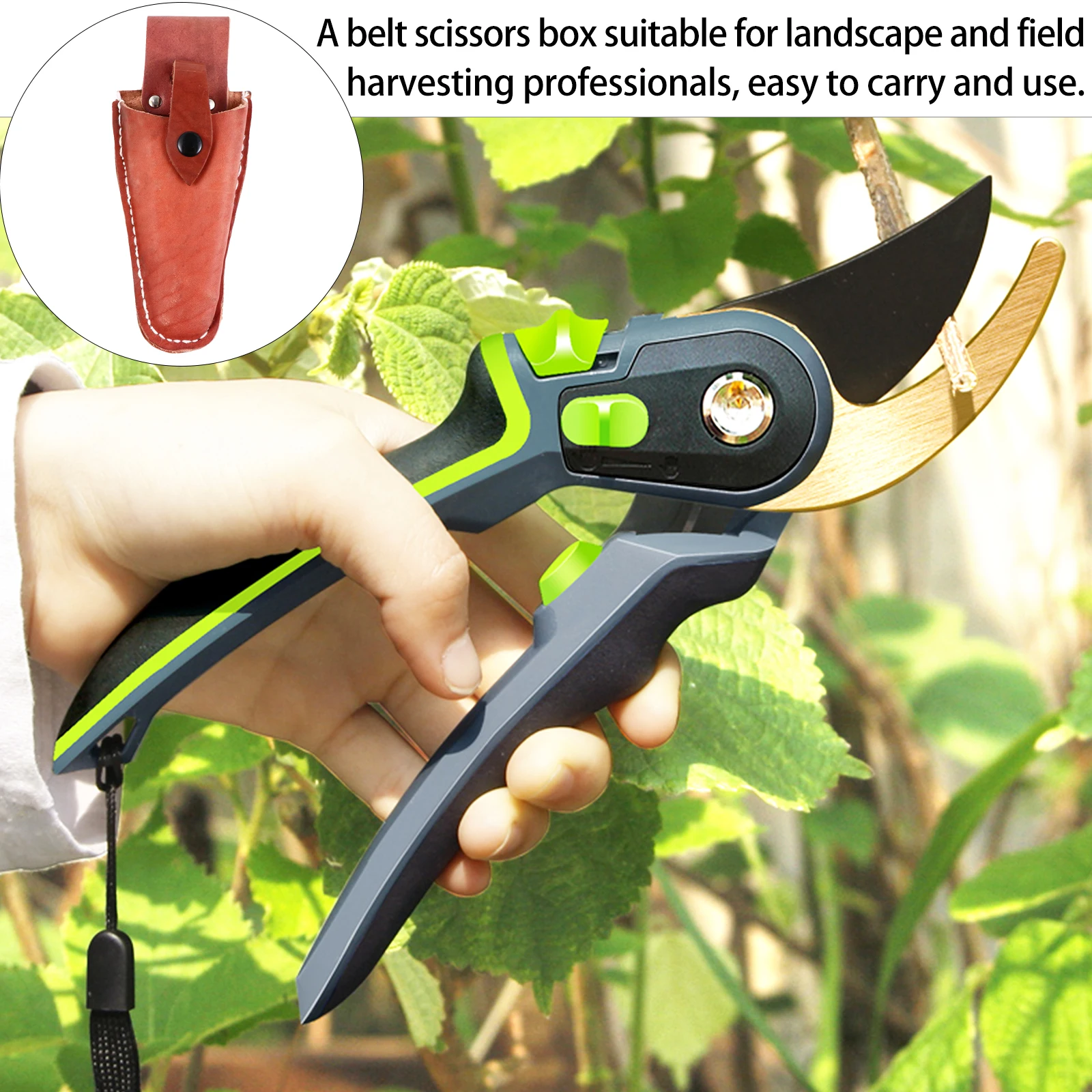 

Practical Leather Pruner Pouch Scissor Case For Belt Use In Gardens And Fields With Professional Quality And Durability