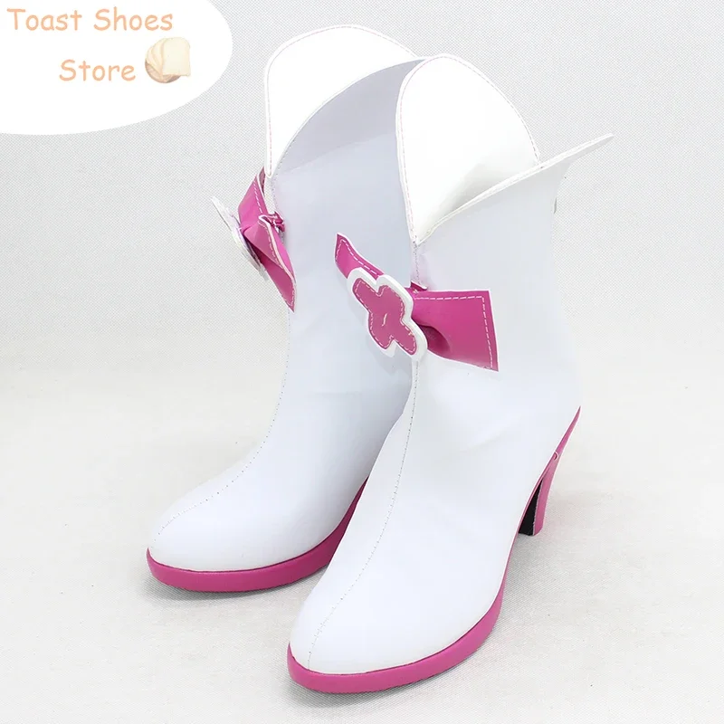 KiraKira Cure Flora Cosplay Shoes Halloween Carnival Boots PU Leather Shoes Cosplay Prop Costume Prop