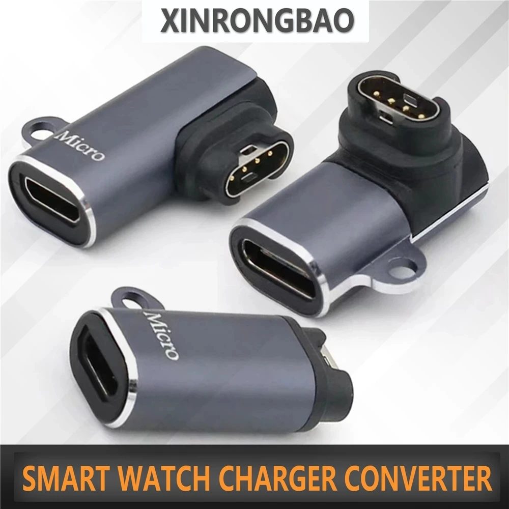 Smart Watch Charger Converter Type C/Micro USB/iOS Charging Portable Adapter For Garmin Fenix 7 7S 7X 6 6S 6X 5 5S 5X Venu 2 2S