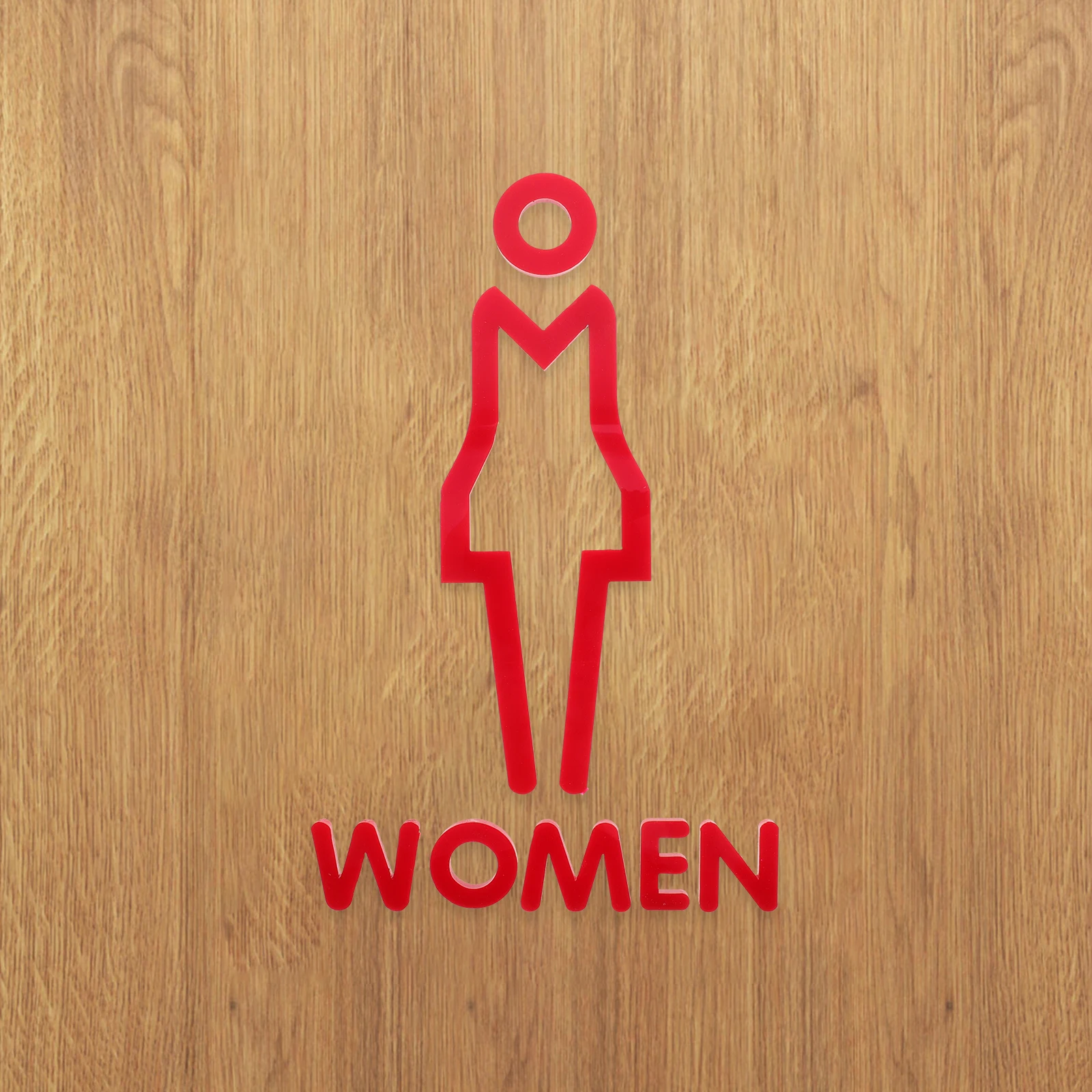 

Stylish Acrylic Toilet Sign Set Clear Bathroom Signs Self-Adhesive Restroom Identification Sign for Men Women