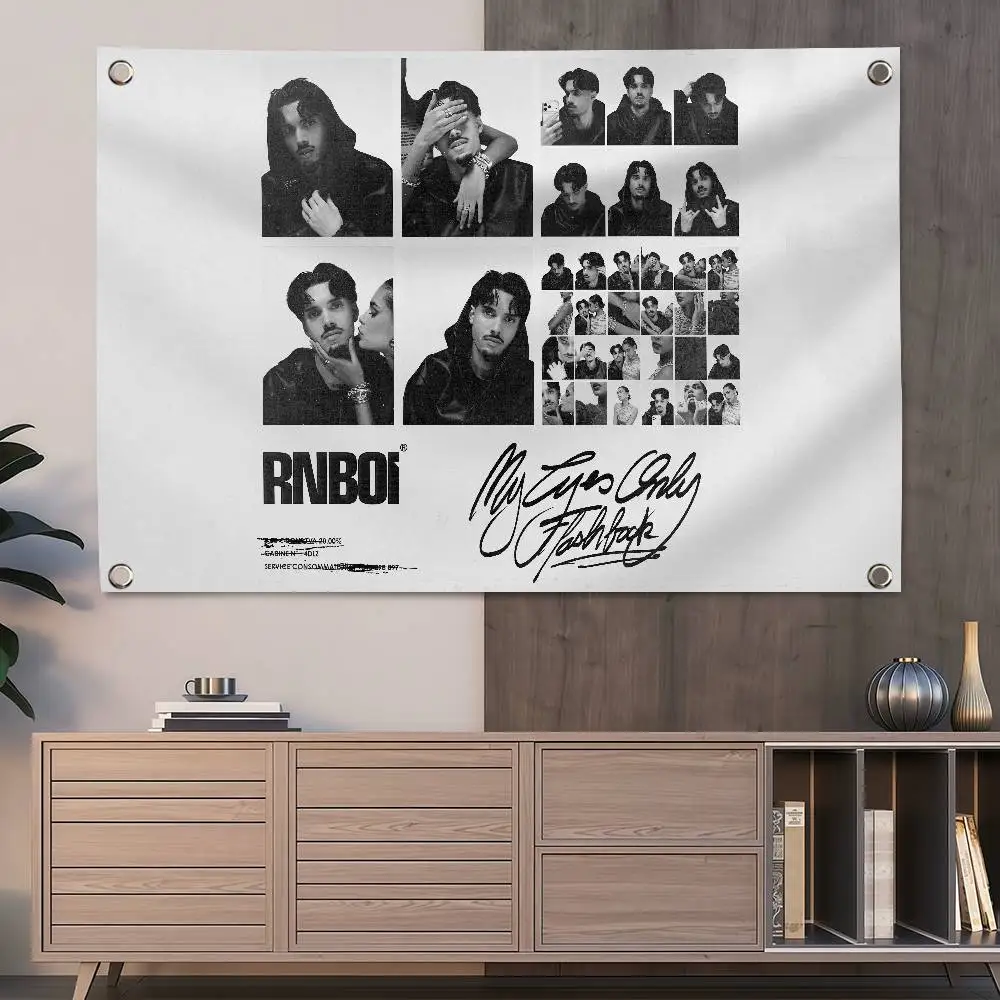 R-RnBoi My Eyes Only-Flashback 150x200cm 60x90cm Flag Decoration Outdoor Picnic Party Home Camping Party Art Hanging Banner