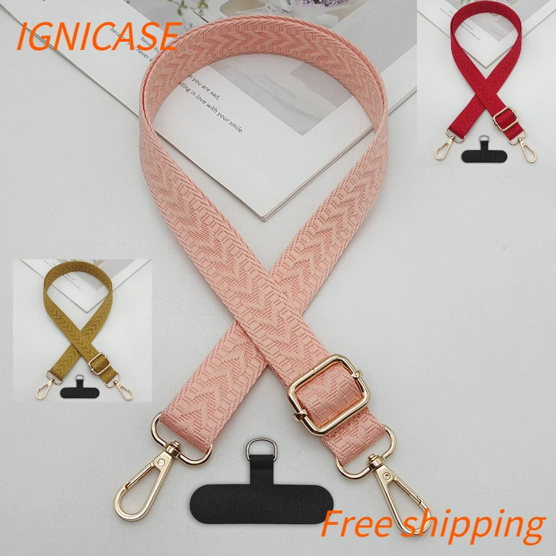 IGNICASE Wave Braided Mobile Phone Crossbody Shoulder Strap Adjustable Length Bag Universal Shoulder Strap Bag Accessories