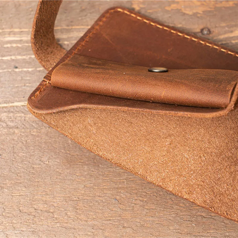 Men's Vintage Wallet RFID Blocking Man Cow Genuine Leather Wallet Male Handmade Billfold Coin Purse Short Wallet