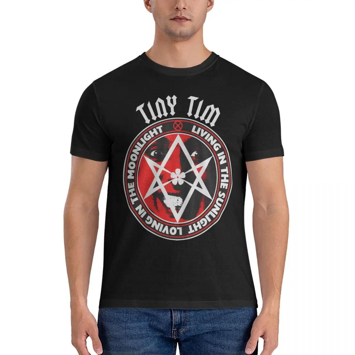 T-Shirts TINY TIM - THE TRUE BLACK METAL Cool Pure Cotton Tee Shirt Short Sleeve The Return Of Vampur T Shirts Crewneck Clothes