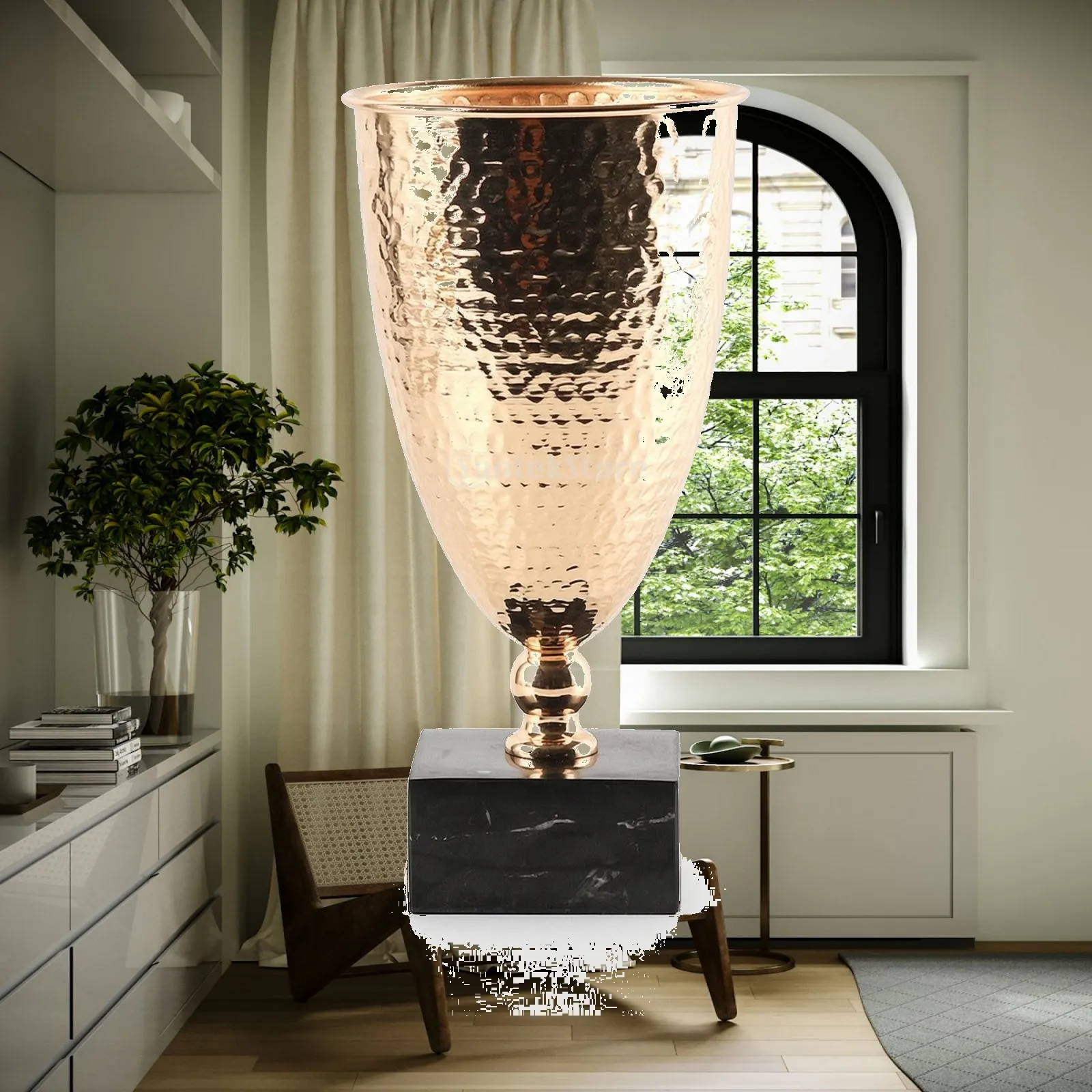 Metal Vase Modern Tabletop Vase Elegant for Reception, Hotel
