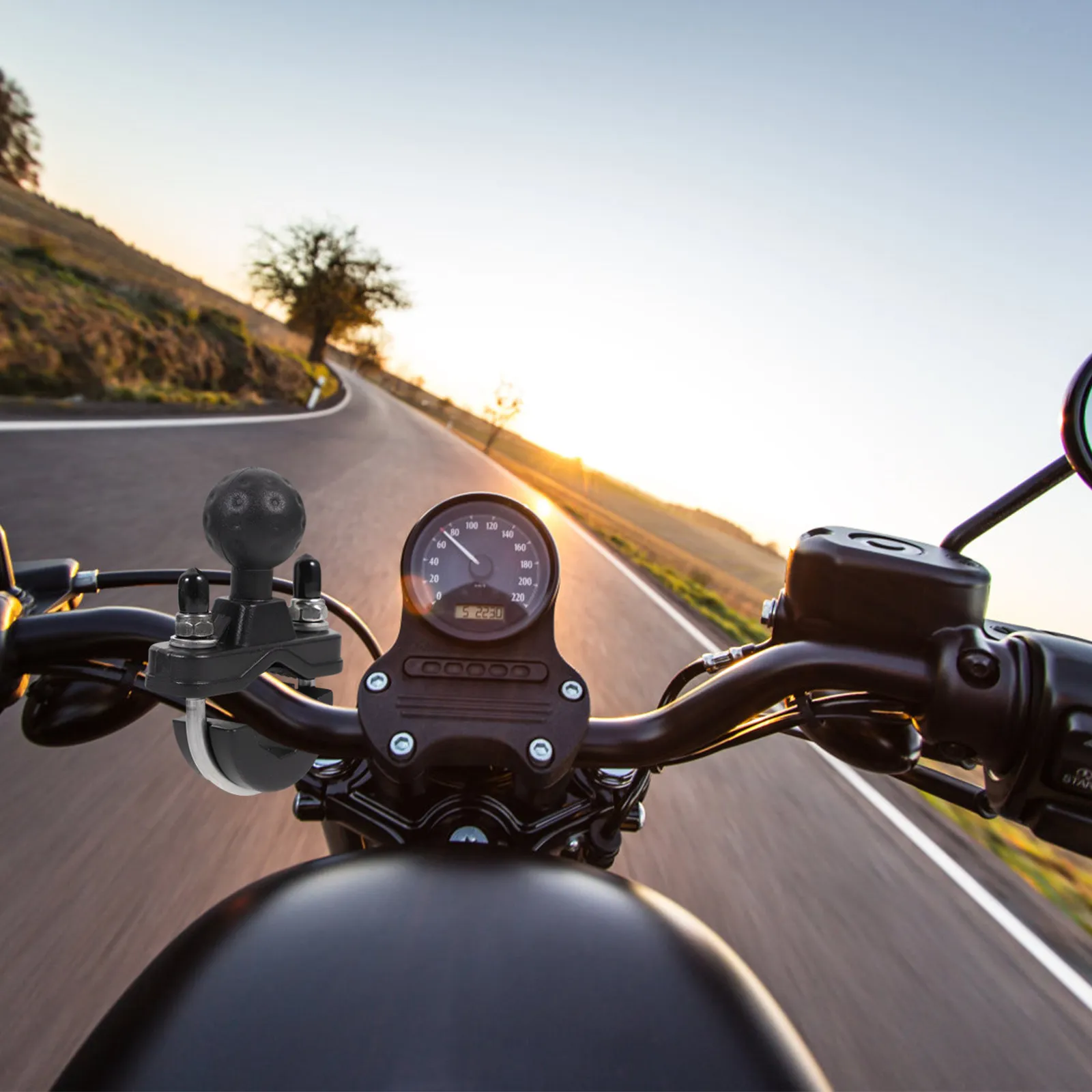 

Bike Phone Mount Handlebar U-Bolt Mount Base Compatible with 7-156Mm Tubes Sturdy Motorcycle Phone Holder for Smartphones GPS