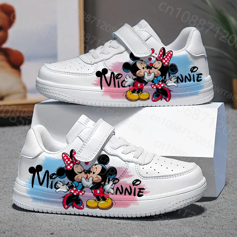 

Детская обувь с милым принтом Микки и Минни для мальчиков и девочек, прочные дышащие кроссовки на толстой подошве, подарок на день рождения