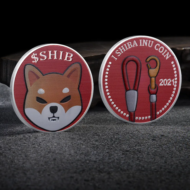Shiba Inu Coin Baked Embossed Golden Plated Commemorative Coin Digital Virtual Collectible Coins