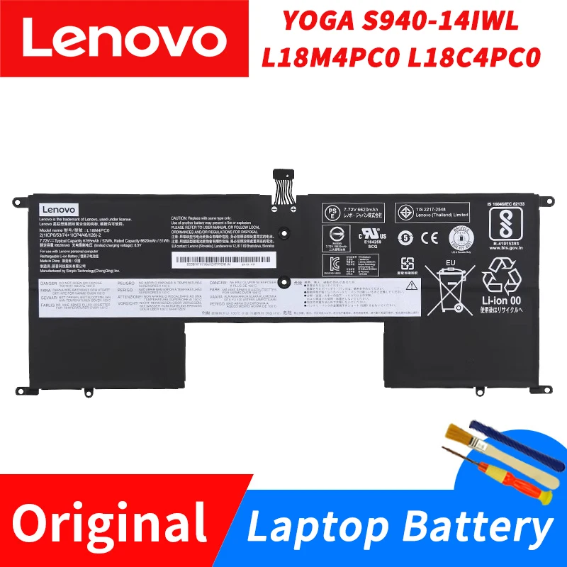 

Original Lenovo YOGA S940-14IWL L18M4PC0 L18C4PC0 Laptop Battery