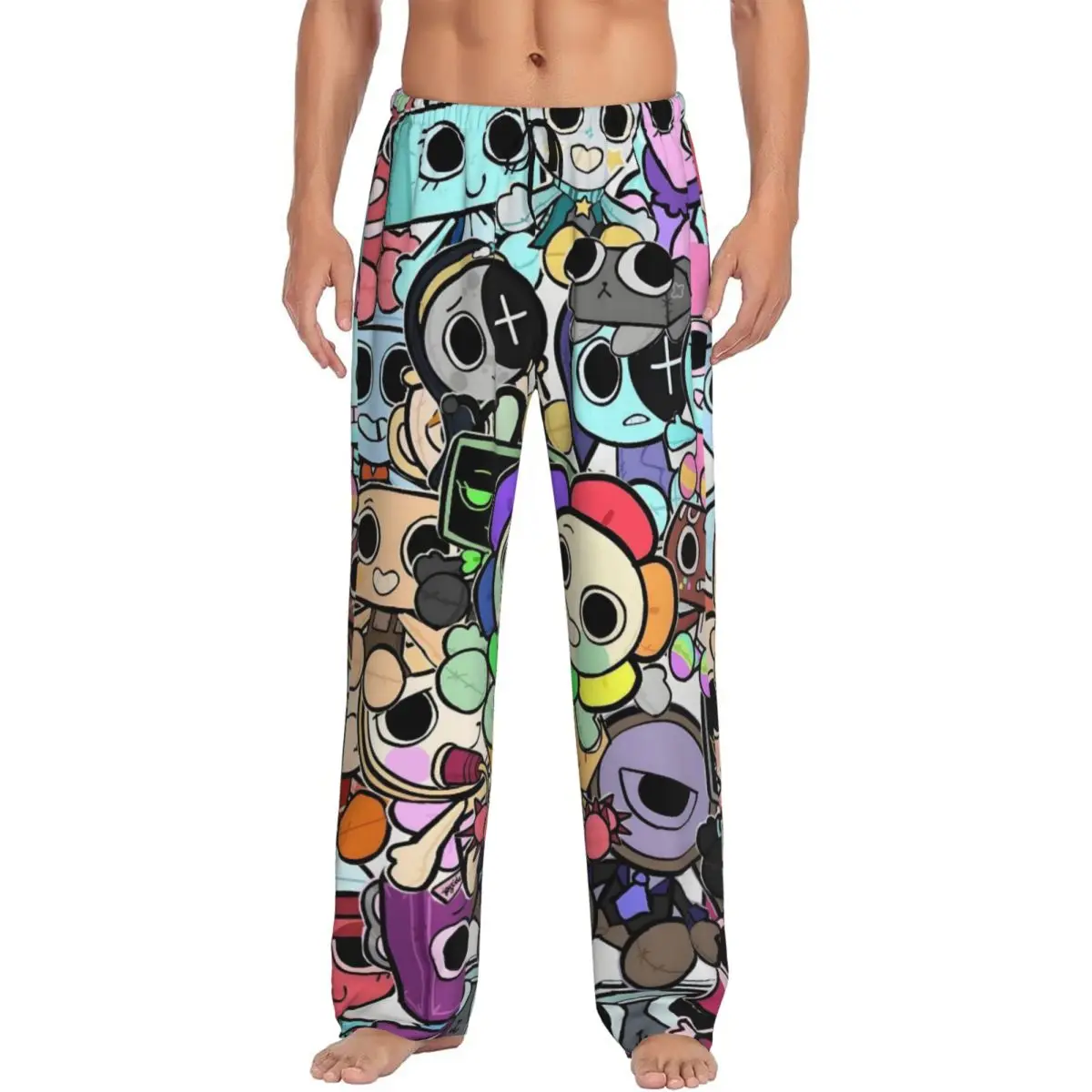 

Мужские пижамные штаны Custom Dandys Cartoon World, эластичные, с карманами, для сна и отдыха