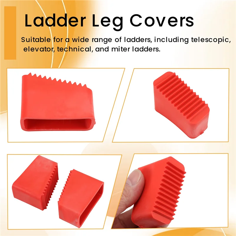 2025 حار نمط 4 قطعة قدم سلم الخطوة يغطي تنوعا سلم الساق يغطي عدم الانزلاق سلم منصات المطاط وسادة للقدم العازلة القدم Sle