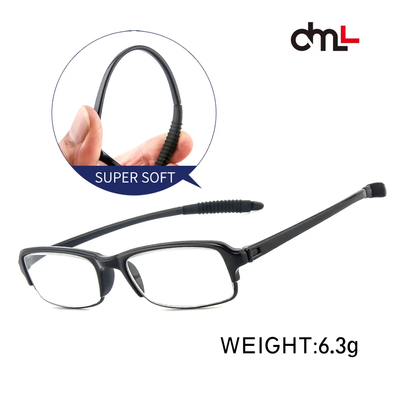 

DML TR90 Small Frame Reading HD Magnifier Ultra Lightweight Non-Slip Rubberized Legs UV400 HD Lens Borderless Integrated Design