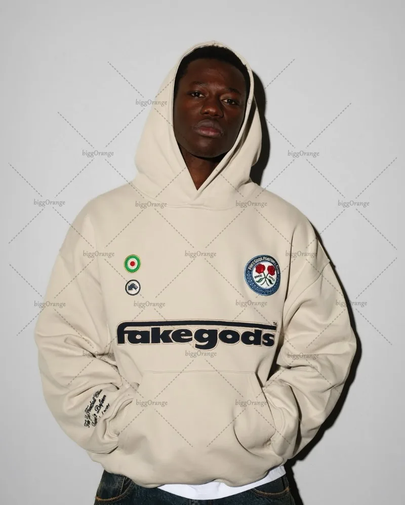 Harajuku Retro wzór w litery modna luźna bluza z kapturem męska główna moda uliczna odzież Casual bluza obszerna damska