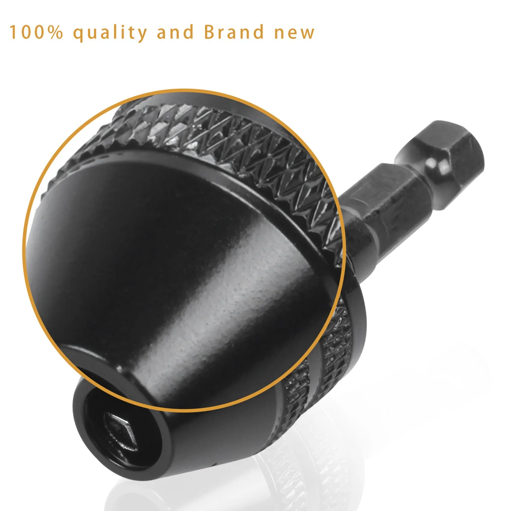 #42W 0.3-3.6mm Keyless Drill Chuck Screwdriver Adaptor Shank Drill Black,Screwdriver,(carbon steel)