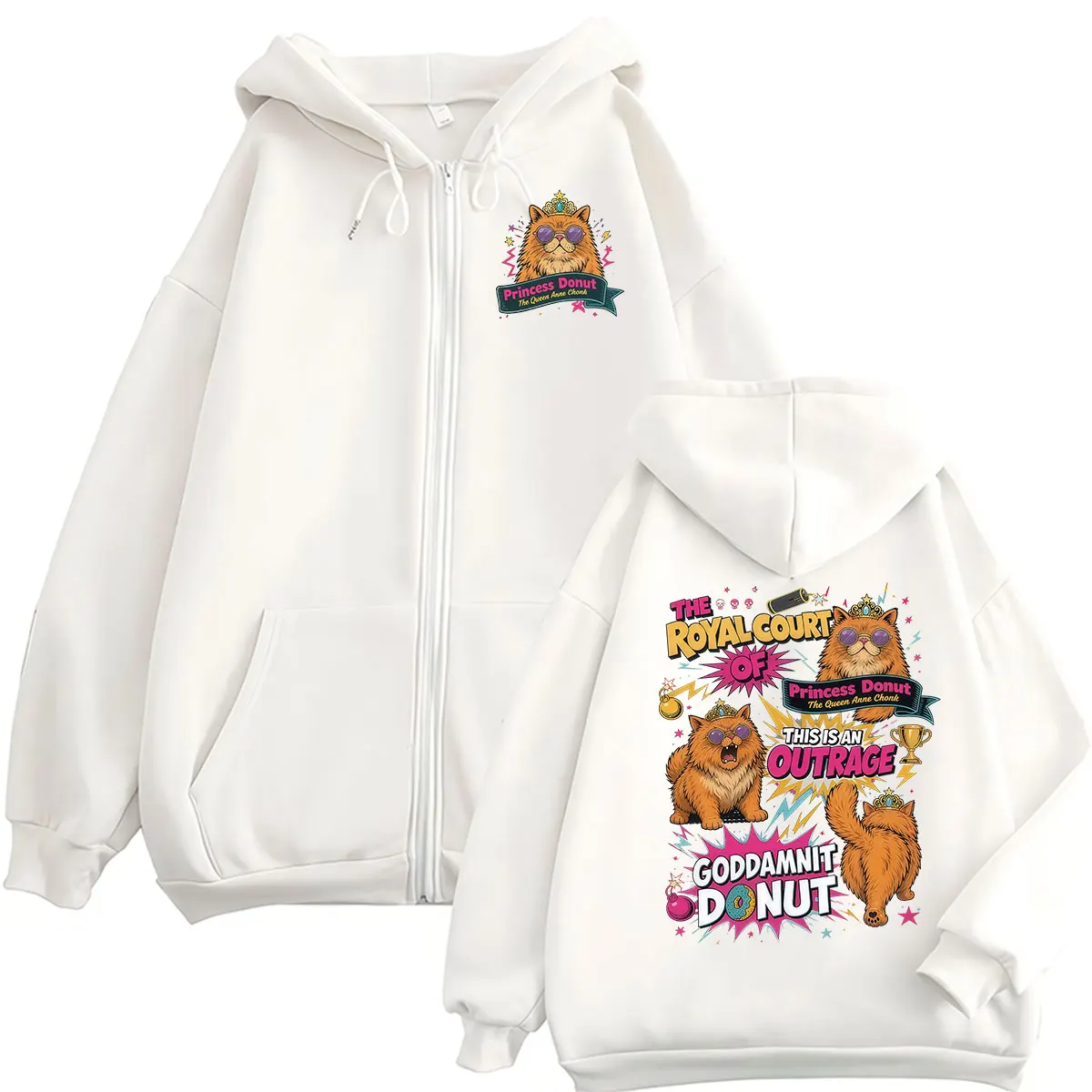 2026 Game Dungeon Crawler Carl Princess Donut Zipper hoodie Men Women Clothing Fashion Autumn/Winter pullover Coats Sweatshirts