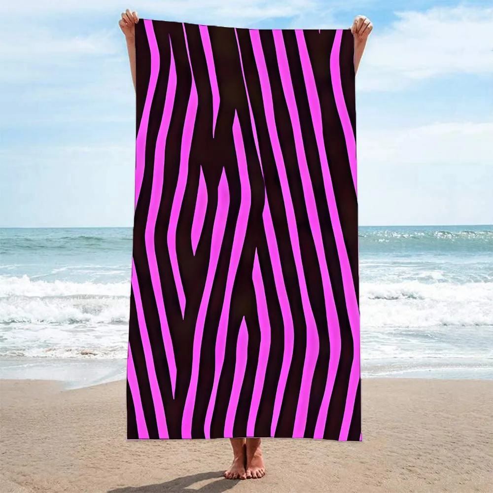 Zebra Print Large beach towel,microfiber towel,sauna,spa,surf,swim,gym sports, wholesale, holiday Birthday gift,drop shipping