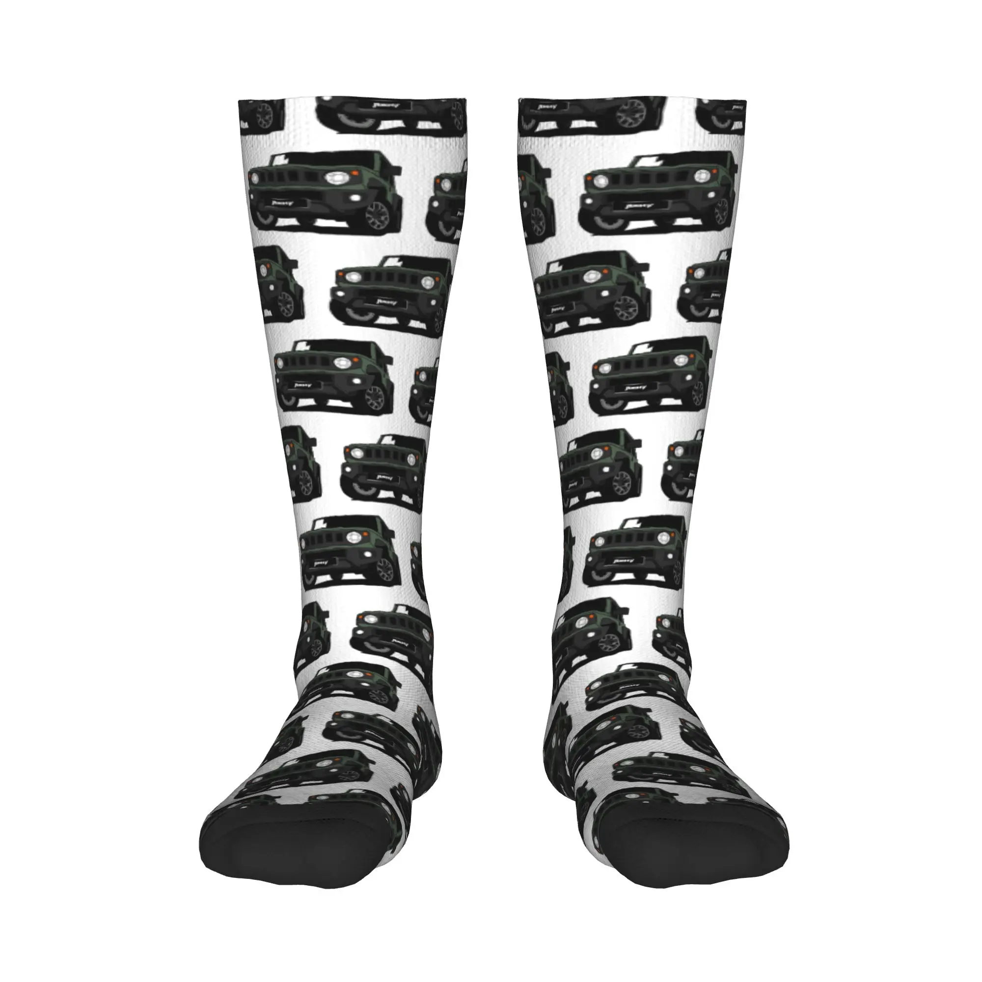 Всесезонные чулки для экипажа, зеленые носки Jimny, длинные носки в стиле Харадзюку, аксессуары для мужчин и женщин, рождественские подарки