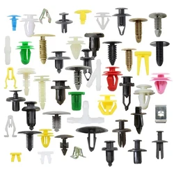 50/100PCS Mixed Auto Fastener Vehicle Car Bumper Clips Retainer Fastener Rivet Porta Painel Fender Liner Apto Universal para Todos os Carros