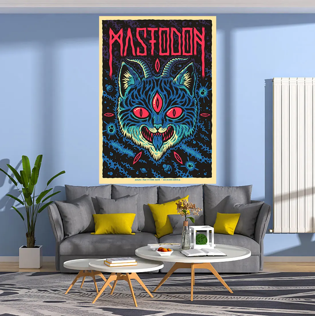 Mastodon Tapestry Boho Wall Hanging Carpets Hippie Home Decor Cute Bedroom Or Dormitry Decoration Living Room Decorative