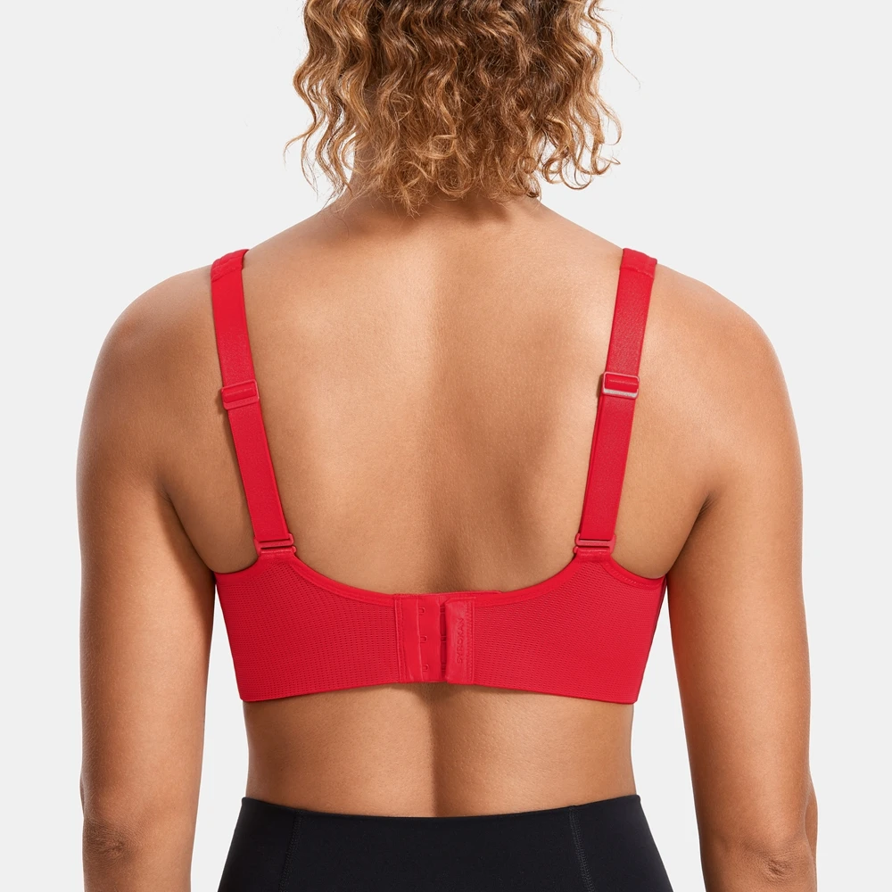 Women Sports Bra High Impact Padded Wireless Supportive Plus Size Solid Shockproof  Workout Fitness Bras Tops Casual