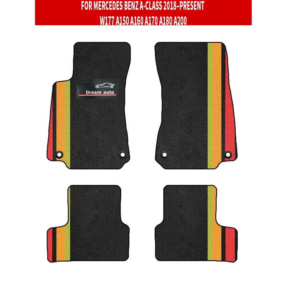 

Custom Car Floor Mats For MERCEDES BENZ A-Class 2018–2025 W177 A150 A160 A170 A180 A200 Auto Carpets Accessorie