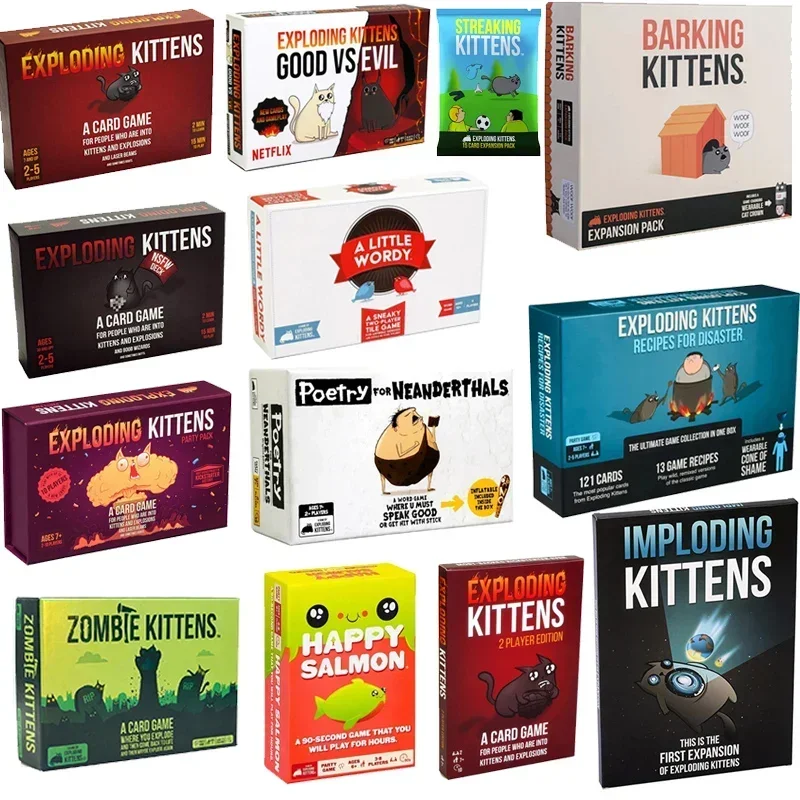 Exploding Kittens Card Game Original Edition NSFW Party Streaking Kittens Imploding Kittens Expansion Barking Kittens Bears