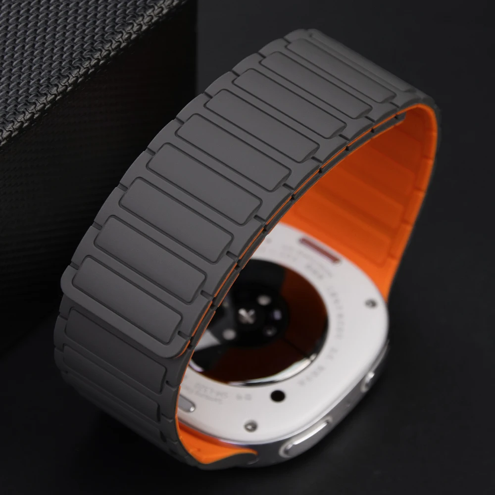 Keine Lücken Magnetband für Samsung Galaxy Watch 8 Classic 46 mm/8 44 mm 40 mm Silikonschlaufe Galaxy Watch 8 Armband Correa Zubehör – Detail 5
