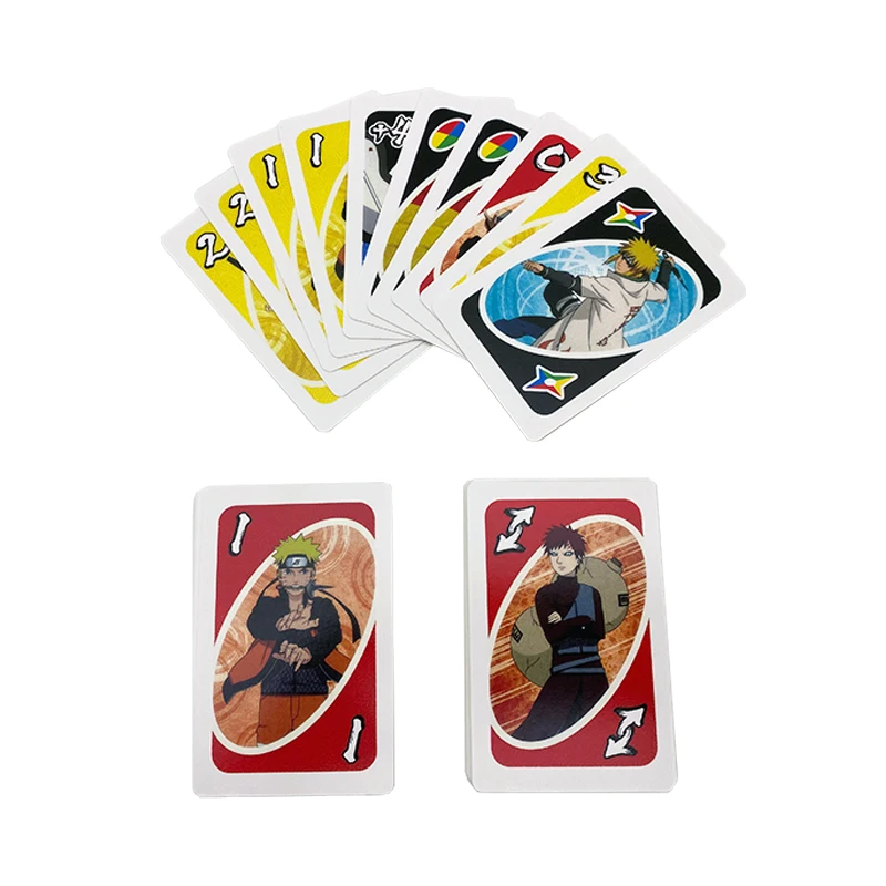 Anime UNO Games NARUTO Card Game Family Funny Entertainment Board Game Poker Cards Game Gift Box