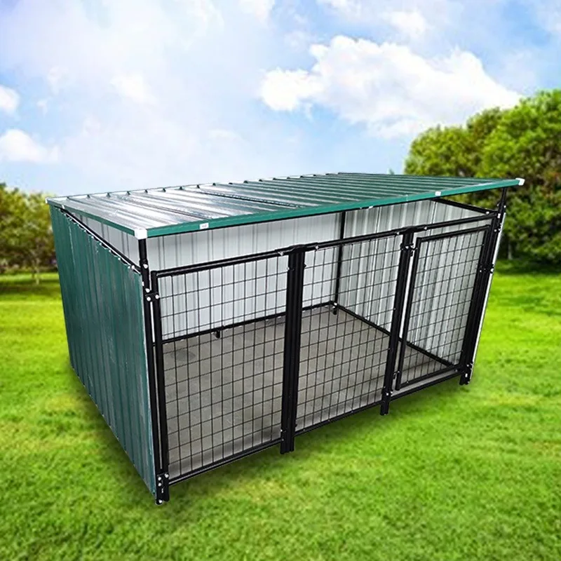 Dog Kennels Large Outdoor Weatherproof Dog Kennel Galvanized Dog Kennels