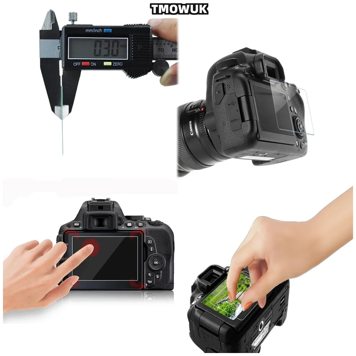 For Canon 3000D 4000D Weatherproof Screen Protector - 9H Glass For Rain/Sand Protection
