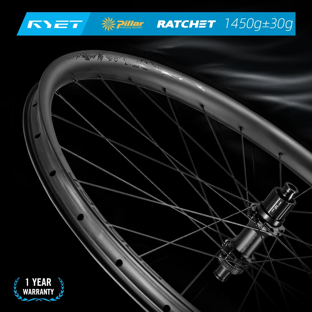 RYET FOREST 29er MTB Carbon Wheelset 25mm Depth 36T Straight Pull Hub Boost Disc Brake Pillar 1423 2015 Spoke XC Mountain Wheels